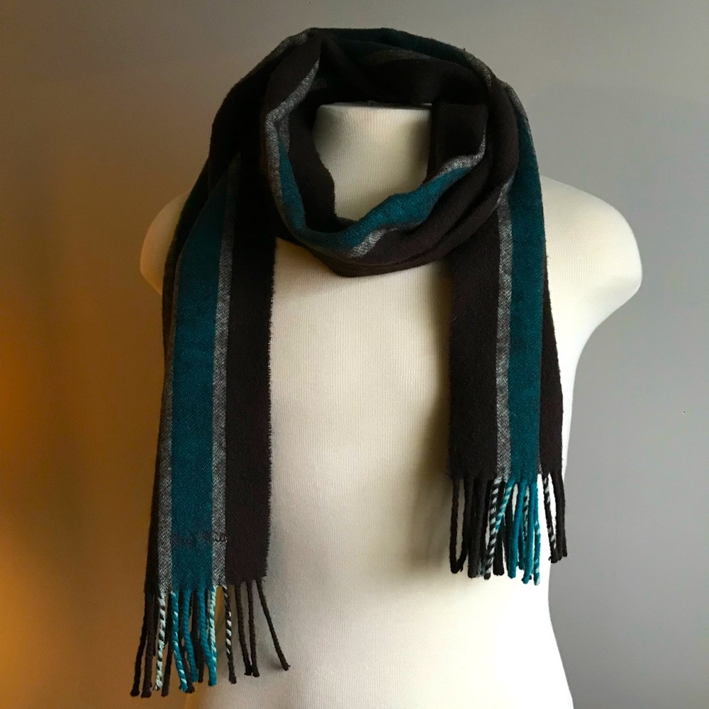 Paul Smith Lambswool Racing Stripe Scarf